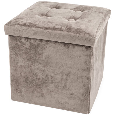 Sklopni stolček za shranjevanje Halden, 38 x 38 x38 cm, svetlo rjava