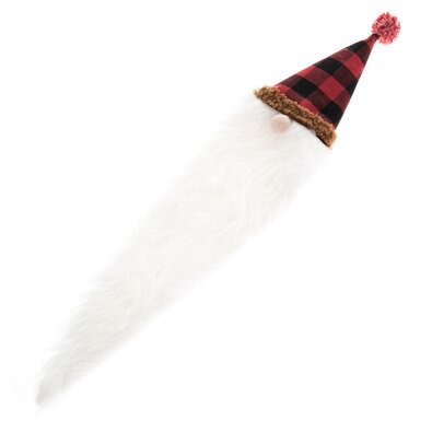 Decorațiune textilă pentru sticlă Spiriduș roșu, 8 x 38 cm