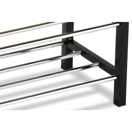 Pantofar/taburet 2 nivele Black marble, 77 x 29 x 42 cm