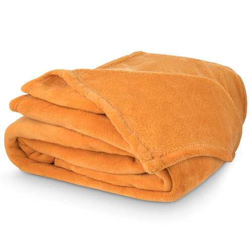 Mikroplyš odeja v barvi gorčične, 150 x 200 cm