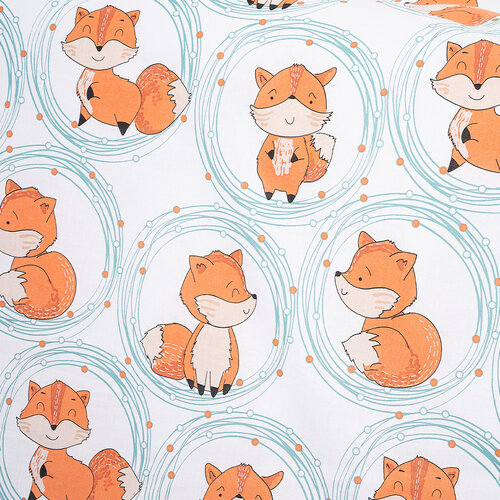 4Home Kinderbettwäsche aus Baumwolle Foxes , 100 x 135 cm, 40 x 60 cm
