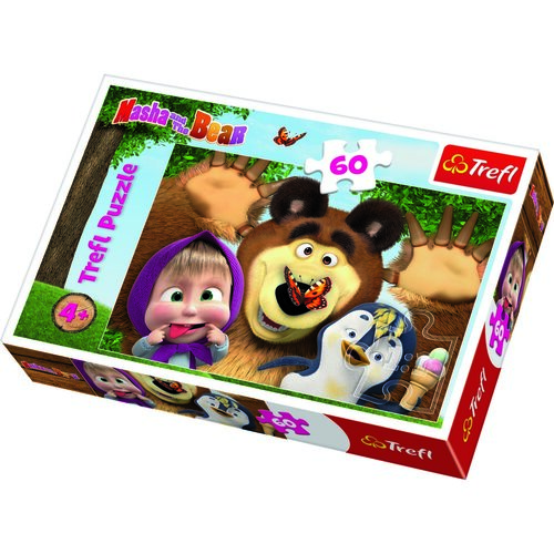 Trefl Пазл Маша та ведмідь Веселе фото, 60 деталей
