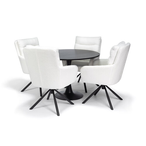 Jedálenské stoličky ALTO Lounge, biele, 2 ks
