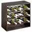 Kesper 69243 Police za vino temno obarvana, 50 x50 x 25 cm