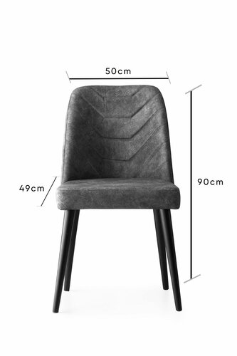 Sada jídelních židlí Dallas Anthracite and Black, 2 ks