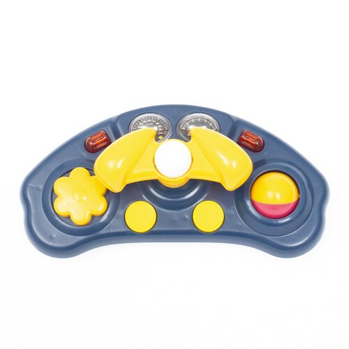 Baby Mix Walker pentru copii cu volan și roți dinsilicon, albastru închis, 50 x 44 x 50 cm