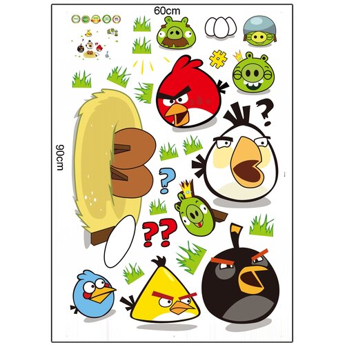 Samolepiace dekorácia Angry Birds