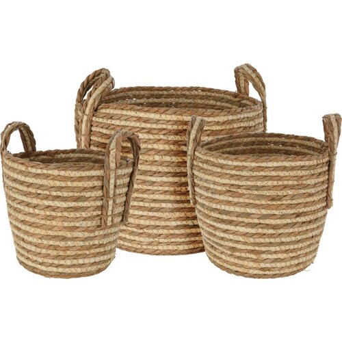 Komplet dekorativnih košaric Almonte 3 kos, rjava