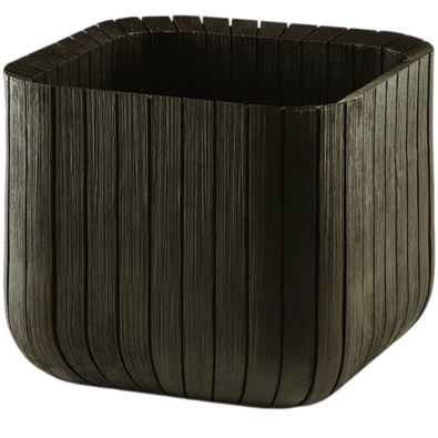 Keter Cube M virágcserép, 50,5 l, barna