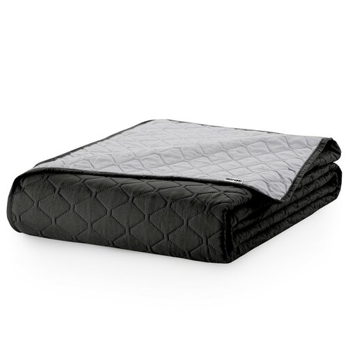 DecoKing Axel Tagesdecke Grau/Schwarz, 170 x 210 cm