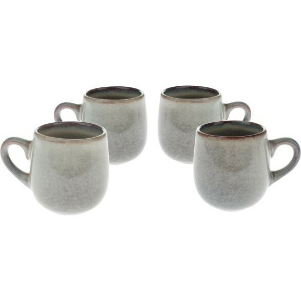 Zestaw 4 ceramicznych kubków Warm 100 ml, szary