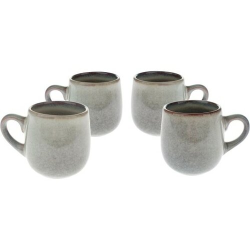 Set mit 4 Keramiktassen Warm 100 ml, grau