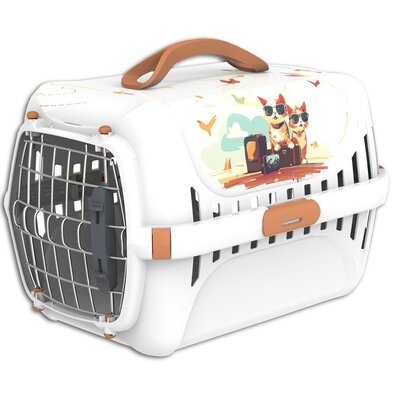 Moderna Transportbox für Katzen und kleine Hunde Indy & Louise, 50,1 x 32 x 34,5 cm