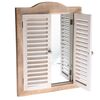 Настінне дзеркало з віконницями Breeze,натуральний колір, 45 × 60 × 3 см