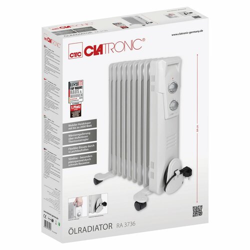 Clatronic RA 3736 olajradiátor, 9 lamellás, 9lamella