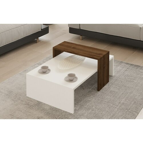 Măsuță de cafea Glow White and Walnut