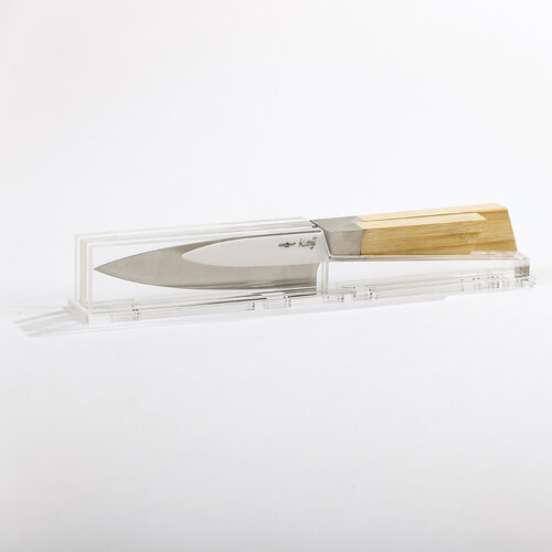 Ceramiczny i stalowy nóż Kanji, bambusowy trzonek