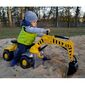 Mașinuță excavator, 76 cm, galben