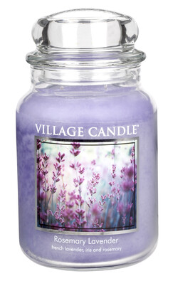 Village Candle illatgyertya, Rozmaring és levendula - Rosemary Lavender, 645 g