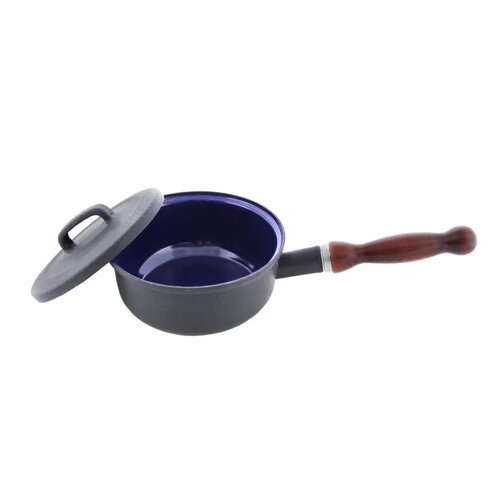 Sfinx Smaltált serpenyő fedővel és fa fogantyúvalBSE, 16 cm, 1,25 l