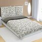 Bellatex Krep posteljno perilo Flower grey, white, 140 x 200 cm, 70 x 90 cm