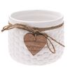 Keramični lonec za rože Heart, bel, 12,5 x 9,5 cm