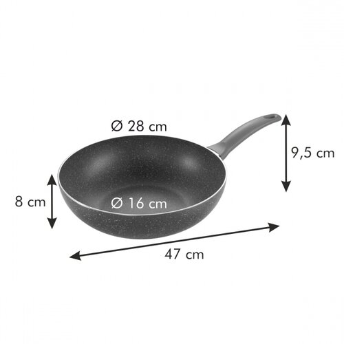 Tescoma Wok Manico Rosso 28 cm, Rotrot,