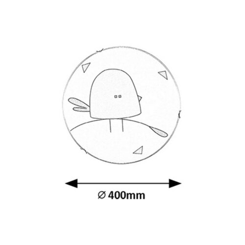 Rabalux 71278 detské sklenené stropné svietidlo Fowly, biela
