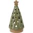 Suport lumânare din porțelan Christmas tree verde, 10 x 20 cm