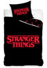 Lenjerie de pat din bumbac Stranger Things Black, 140 x 200 cm, 70 x 90 cm