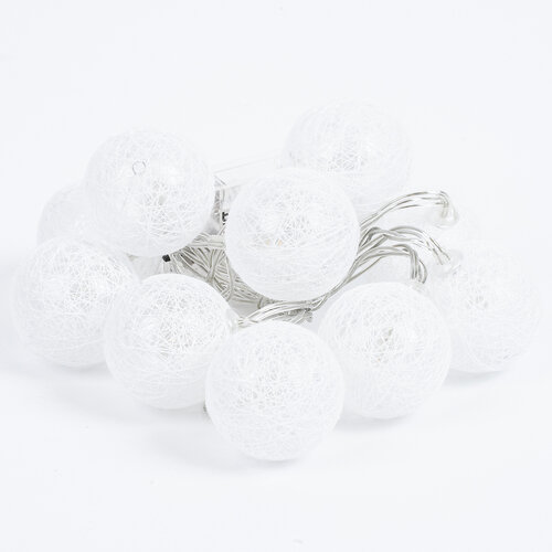 Łańcuch świetlny La Balle biały, śr. 4 cm