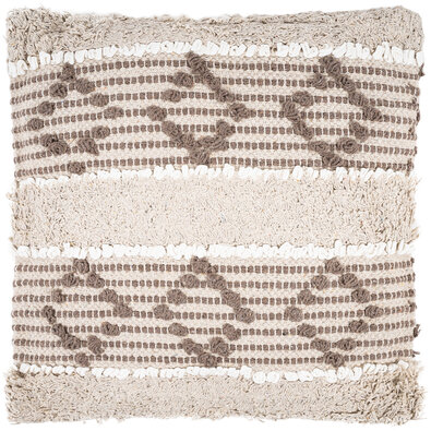 Dekorativni bombažni vzglavnik rjava vzorec, 45 x45 cm