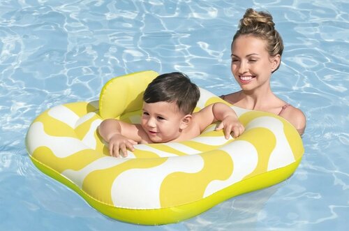 Bestway 32298 Nafukovací baby sedací kruh s opierkou, 79 x 79 cm