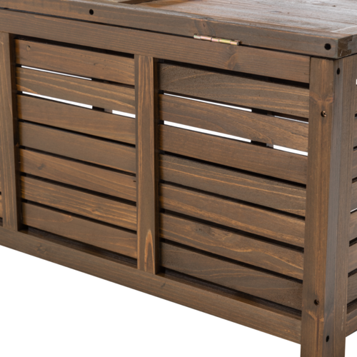 Gartenaufbewahrungsbox, Braun, LADAM