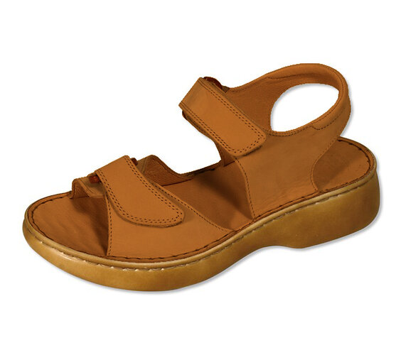 Orto Plus Dámske sandále so suchými zipsami veľ. 37 svetlo hnedé