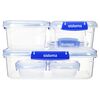 Sistema Set de 6 cutii etanșe pentru alimente KLIP IT PLUS, 2x180 ml, 2x400 ml, 1x1 l și 1x2,2 l