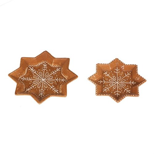 Set decorativ de tăvi pentru turtă dulce, 2 bucăți, ceramică