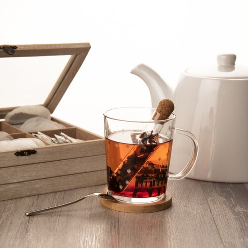 Orion Stekleni vrč z infuzerom DOMKY, 420 ml