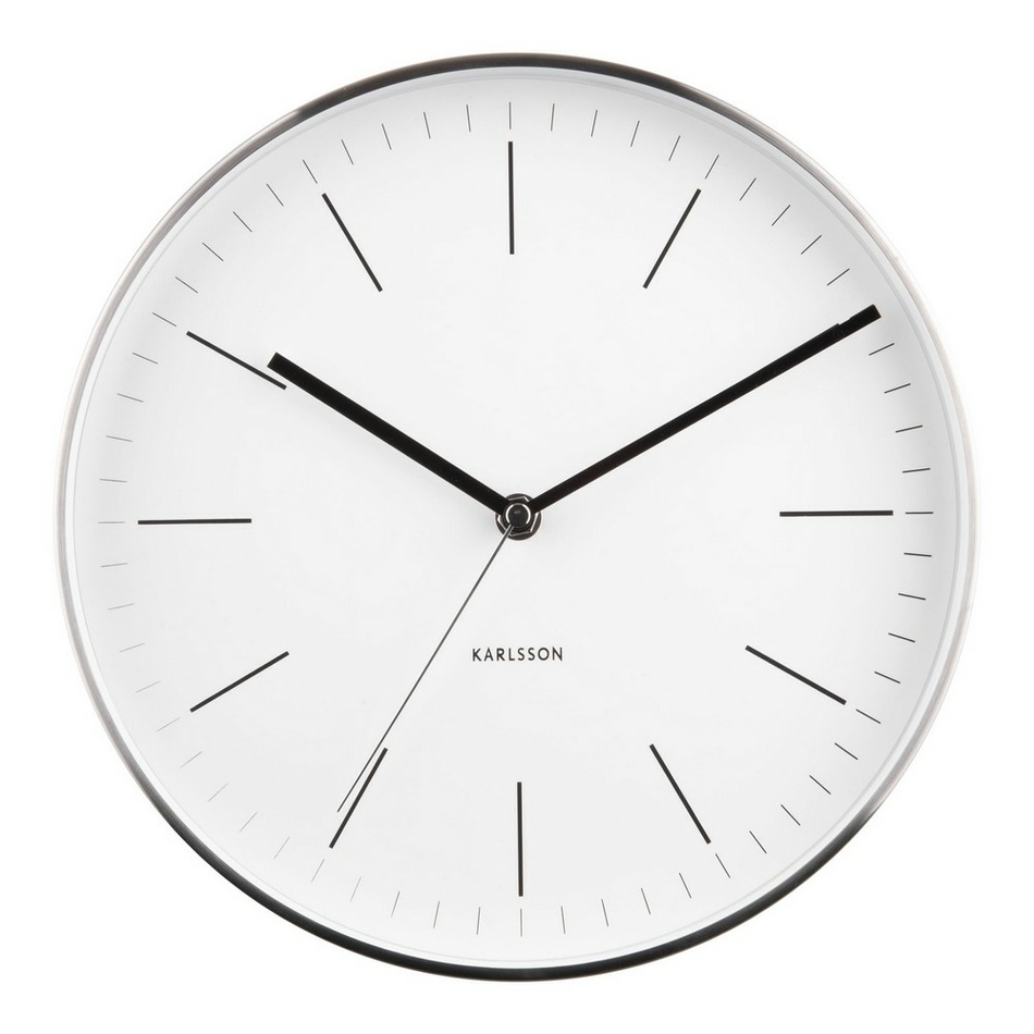 Levně Karlsson 5732WH designové nástěnné hodiny, pr. 28 cm
