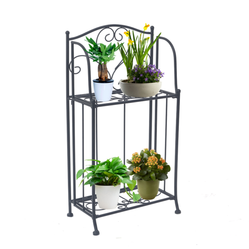 Klappbares Metallregal Manulo, Schwarz