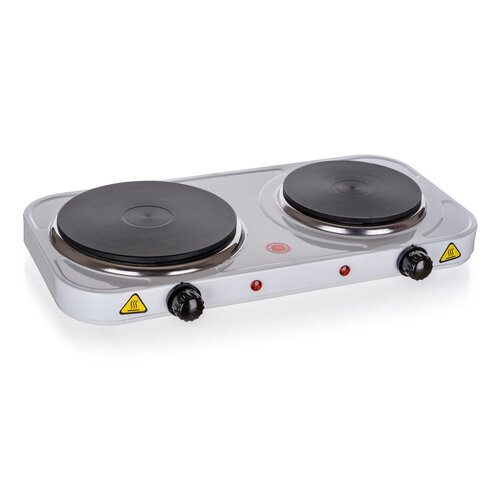 Activer AHP-DB03 – elektryczna kuchenka z dwoma palnikami, biała