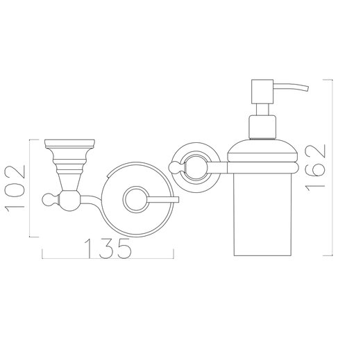 SAPHO 1318-19 Diamond dozirnik za milo, bronz