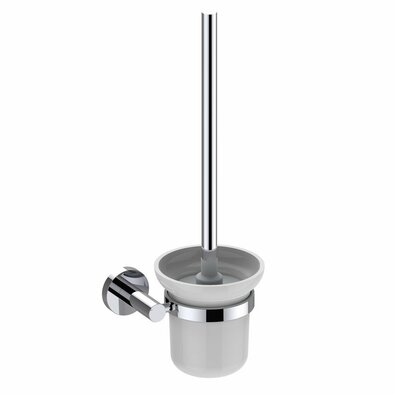 SAPHO XR323 X-RoundWC stenska ščetka, mlečnosteklo, medenina