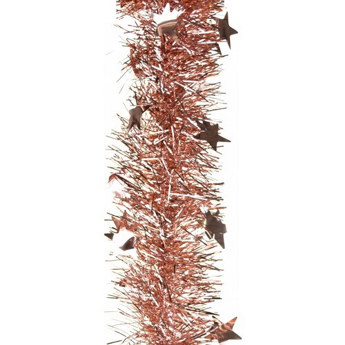 Łańcuch świąteczny z gwiazdami różowy, 2,7 m