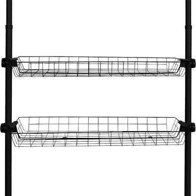 Wenko Set de 2 coșuri din sârmă Herkules, negru