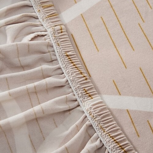 4Home Stuhlhusse Abstrakt beige, 45-50 cm, 2er-Set