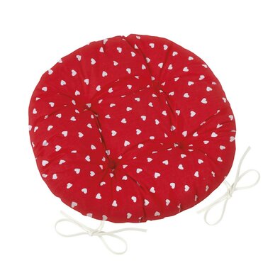 Bellatex Sitzkissen Adela rund gesteppt HerzenRot, 40 cm