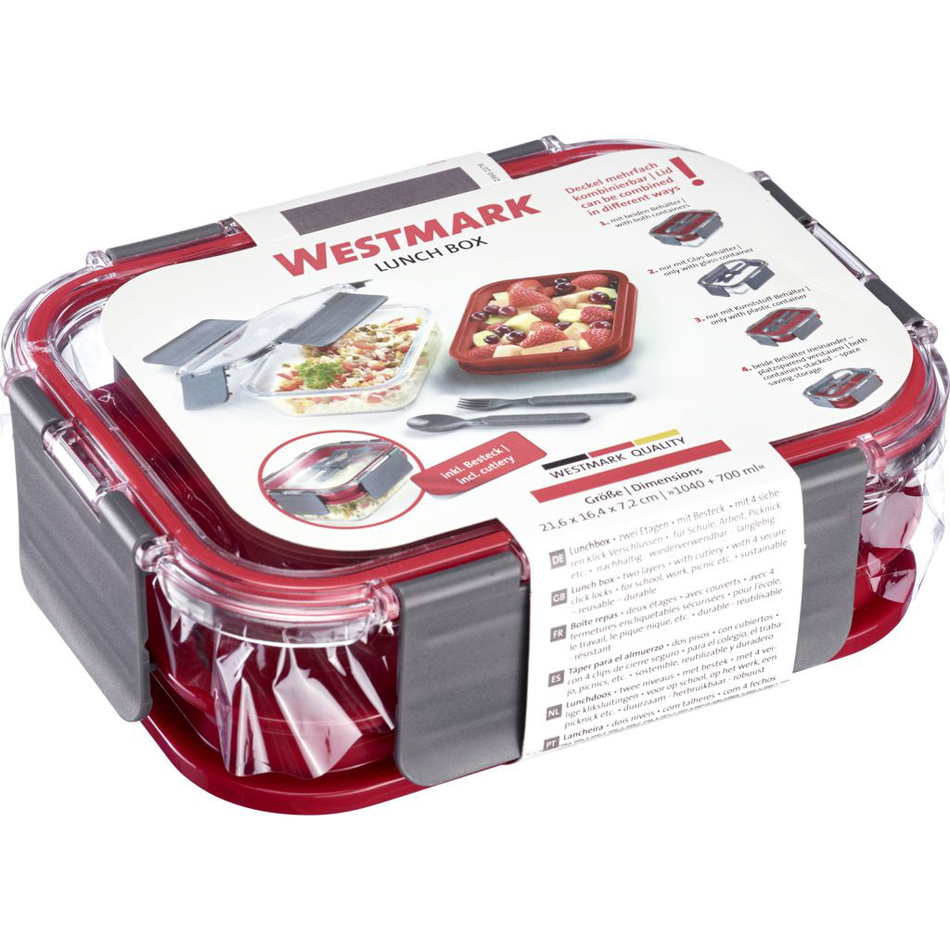 Westmark Box na svačinu COMFORT 1,74 l, červená