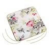 Bellatex Sitzkissen EMA glatt Blumen grau-rosa, 40 x 40 cm