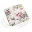 Bellatex Sitzkissen EMA glatt Blumen grau-rosa, 40 x 40 cm